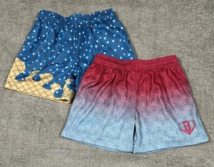 Baseball Lifestyle 101 Shorts Lot Of 2 Youth Large Ice Cream Hombre - Picture 1 of 13