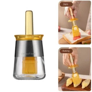 with Silicone Brush Oil Dispenser Bottle Oil Container Kitchen Cooking - Picture 1 of 14