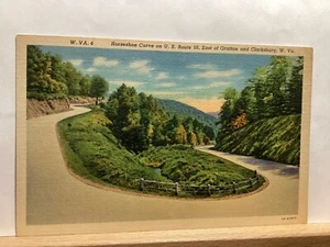 Curva de herradura, ruta 50 de EE. UU.: Grafton, WV - postal vintage - Imagen 1 de 3