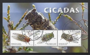 AUSTRALIA 2022 CICADAS MINIATURE SHEET FINE USED - Imagen 1 de 1