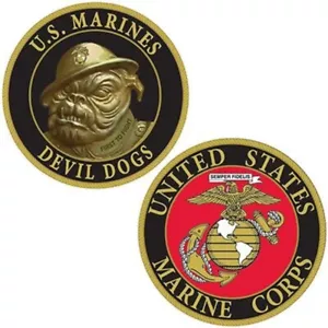 Challenge Coin US Marine Corps Devil Dogs (1-5/8") USMC - Picture 1 of 1