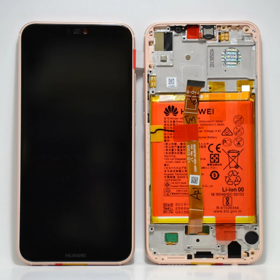 Véritable Huawei P20 Lite ANE-LX1 LCD Assemblage + Cadre + Batterie Sakura Rose - Image 1 of 1