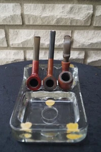 Schöner  Design Pfeifenständer für 3 Pfeifen, aus massivem Glas von Leonardo - Bild 1 von 8