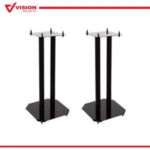2pcs Speaker Stands Modern Home Theater Universal Bookshelf Black Vision Mounts - Picture 1 of 6