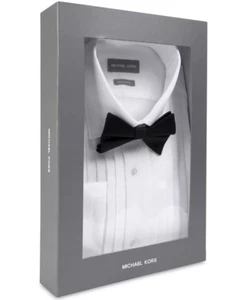 $125 Michael Kors Men's Non-Iron Performnce Formal Dress Cotton White/14.5-32/33 - Picture 1 of 2
