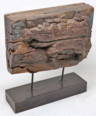 Placa de panel de talla de elefante de madera antigua fina tallada a mano Foto 1 de 4