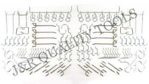 100pc Pegboard Hook Assortment Set 1" wide hook for 1/8" thick board Garage Shop - Picture 1 of 4