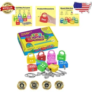 Interactive Kids Learning Lock & Key Toy Set - Develops Number and Letter Skills - Picture 1 of 9