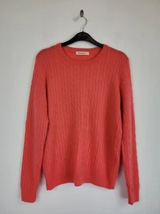 Woolovers Merino Wool & Cashmere Blend Jumper Pink Size M Vgc - Picture 1 of 12