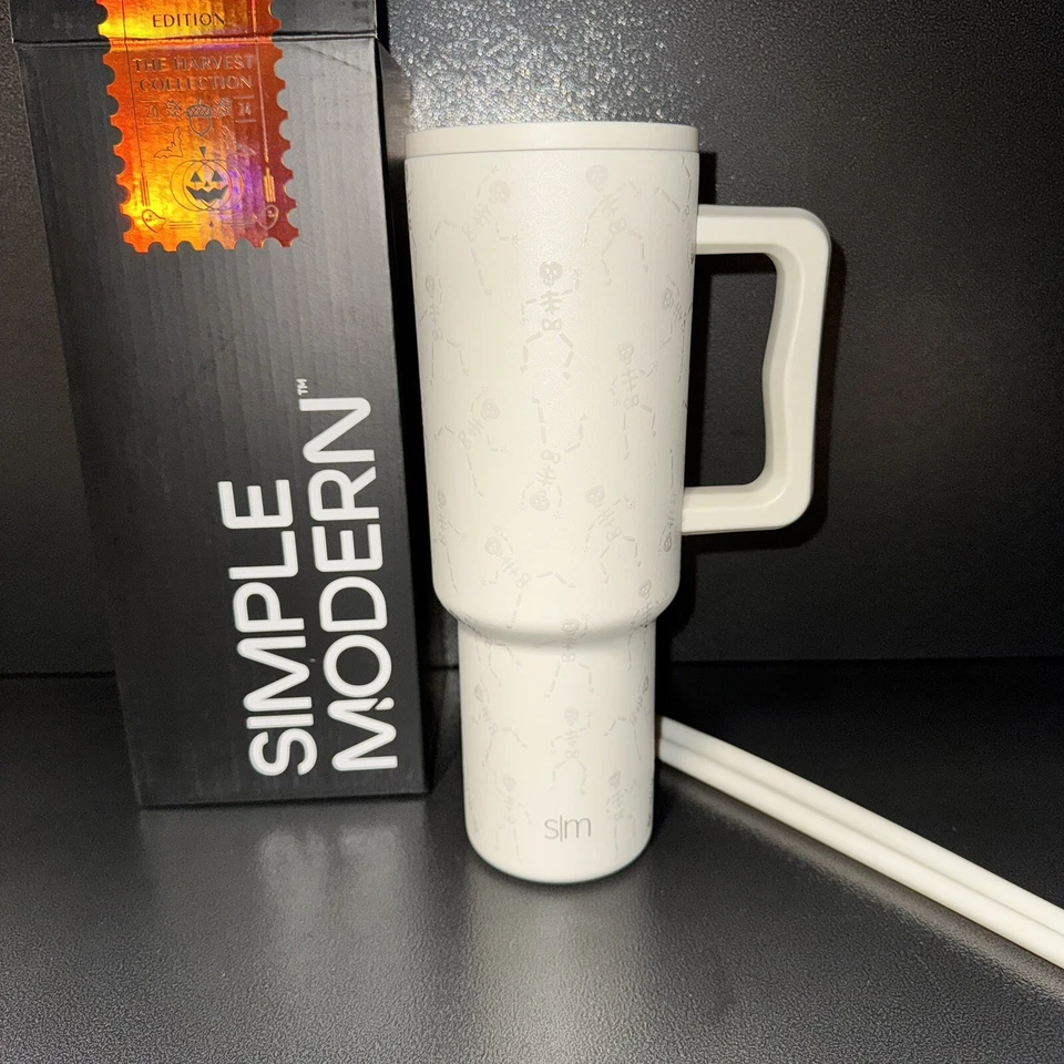 Simple Modern Halloween Trek Tumbler - Dancing Skeletons Harvest Collection NWT - Image 1 of 4