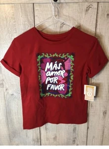 Camiseta Latino Heritage Niños Talla Mediana Roja Mas Amor - Imagen 1 de 3