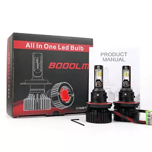 T8 LED 80W 8000LM High Power Headlight Dual Hi / Lo Bulbs - H13 9008 - Picture 1 of 8