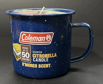 Coleman Retro Logging Tin Mug Scented Citronella Candle S'Mores Scent - Image 1 of 4