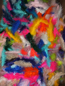 2 oz Marabou Feathers 3-8" with Imperfections Assorted Colors BARGIN BUY