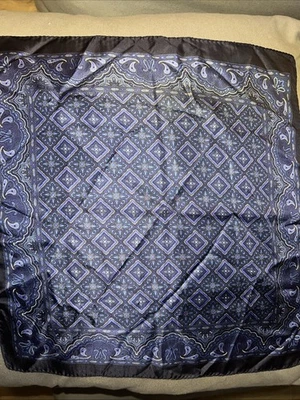 Etro Silk Made in Italy 17x17 Multicolor Azul/Gris Foto 1 de 3