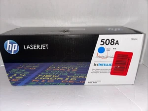 NEW HP 508A CF361A Cyan GENUINE TonerPrinter Cartridge Fast SHIPPING - Afbeelding 1 van 11