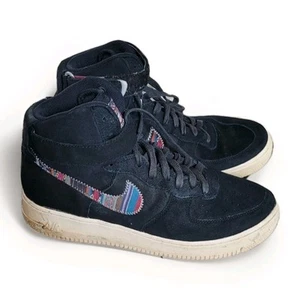 Nike Air Force 1 High 07 LV8 Afro Punk Sneaker da ginnastica in camoscio nero taglia 9 - Foto 1 di 11