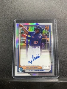 2024 Bowman Chrome Vladi Guerrero #CPA-VG Prospects Auto Refractors Mets #/499 - Picture 1 of 2