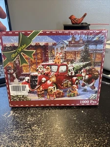 Christmas Jigsaw Puzzle 1000 Piece Dogs NEW SEALED - Picture 1 of 7