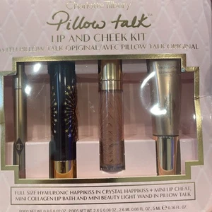 Charlotte Tilbury Pillow Talk Lip & Cheek Kit Crystal Happikiss Cheat Light Wand - Picture 1 of 4