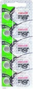 Maxell Battery, Energizer #371, Pack Of 5 - Picture 1 of 5
