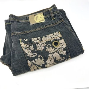 Lot 29 Vintage Premium Wear Jeans RN 106663 Black Metallic Gold Pockets Size 42 - Picture 1 of 9