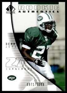2004 SP Authentic Derrick Strait Rookie 0871/1199 New York Jets #142 R5 - Picture 1 of 2