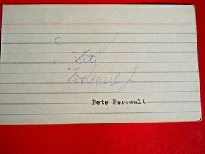 Pete Pereault - Tarjeta índice autografiada de 3" X 5" - Cincinnati Bengals - Imagen 1 de 1