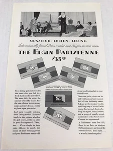 The Elgin Parisienne Vtg 1929 Print Ad Advertising Art Watch - Picture 1 of 3