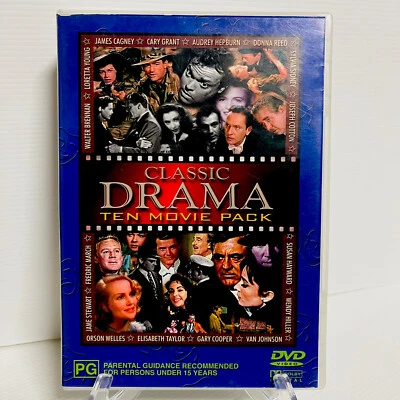 Classic Drama Ten 10 Movie Pack DVD Audrey Hepburn Cary Grant James Cagney - Image 1 of 4