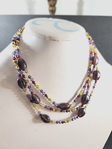 Premier Designs Necklace Multistrand Acrylic Beads Costume Fashion Jewelry Markd