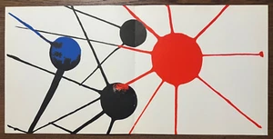 Litografía Original Alexander Calder 1972 "Rojo Negro y Azul" Estampado Vintage - Imagen 1 de 4
