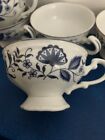 Vintage Tea Cup Set Of 6 Made By Sone China Japan 3318 Blue Onion Pattern
