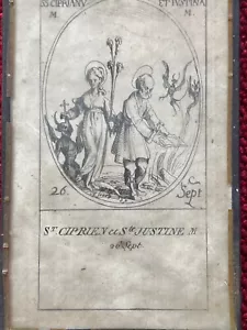 Jacques Callot Gravur Antik Exorzismus Heiliger Cyprien & Heilige Justine Israel - Bild 1 von 5