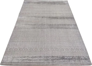 7 x 10 ft Area Rug for Living Room Loom-made Woven Grey Wool Viscose 200x300 cm - Picture 1 of 22
