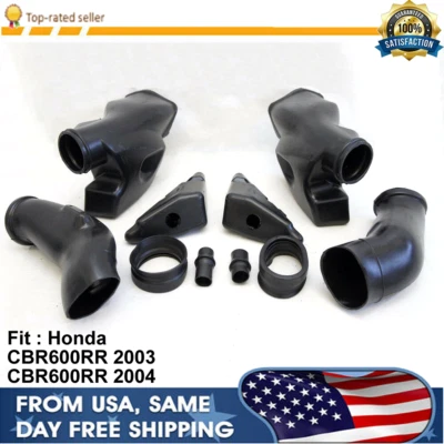 10Pcs ABS Ram Air Intake Tube Ducts Duct Kit Honda CBR600RR CBR 600RR 2003 2004 - Image 1 of 4
