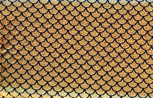 Folienjersey Schuppen gold Fasching Karneval Kostüm - Bild 1 von 2