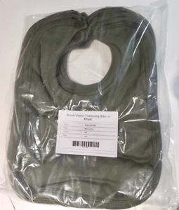 leere Lätzchen - Khaki - 12er Pack - perfekt zum Sticken / Vinyl Babyrohlinge - Bild 1 von 1