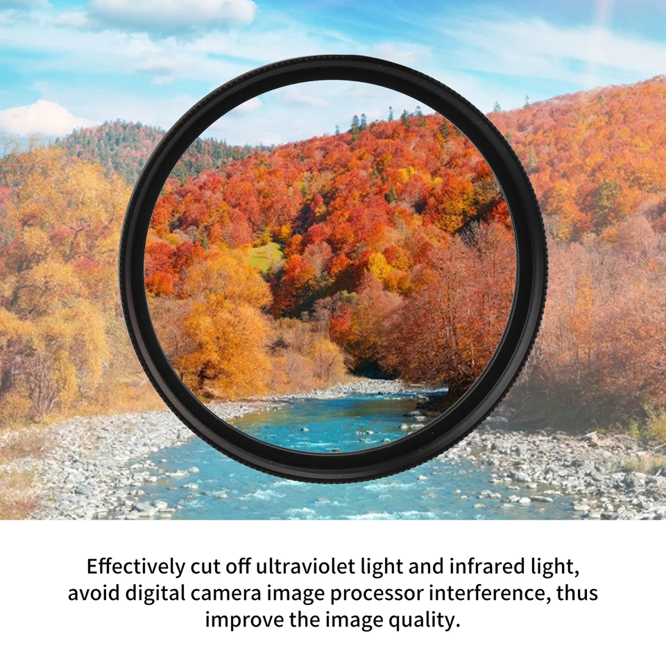 FOTGA Optical Glass UV‑IR Cut Filter Infrared Pass Lens Filter for DSLR Camera - Image 1 of 4