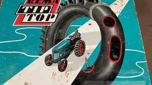 Vintage Farm Tractor Tires Inner Tube Repair Kit Tin Can Rare - Picture 1 of 14