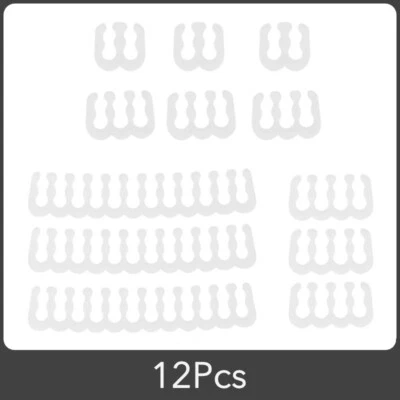 12pcs Clear Opaque Open U Shape Cable Comb Set For 3mm Sleeved Cable - Image 1 of 4