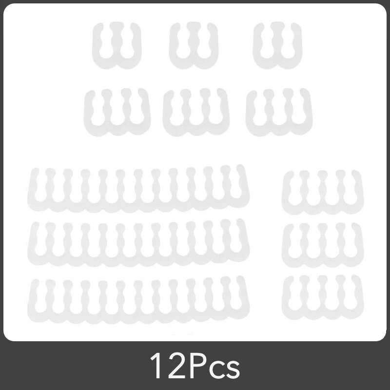 12pcs Clear Opaque Open U Shape Cable Comb Set For 3mm Sleeved Cable - Image 1 of 4