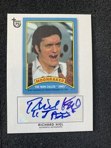 2013 Topps 75th Anniversary Richard Hiel Moonraker Jaws James Bond Autograph