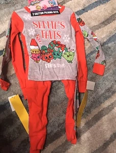 Shopkins 2 Pk Cotton Holiday Pj Sets MSRP $19.99  - Picture 1 of 4