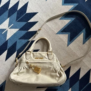 Miu Miu 2way Schultertasche Leder weiß echt Japan - Bild 1 von 16