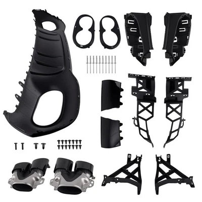 Difusor traseiro com pontas de silenciador para Mercedes Benz Classe A W177 A45 AMG Style 18+ - Imagem 1 de 4