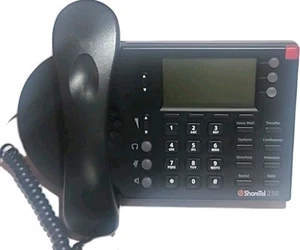 ShoreTel 230 Model IP 230G VOIP Display Telephone Handset & Stand BLK - Picture 1 of 11