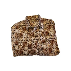 Natural Issue Mens Shirt XL Leaf Print Button Up Long Sleeve Cotton wrinkle free - Picture 1 of 6