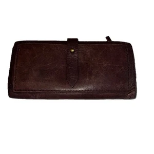 Madewell Geldbörse braun Leder schmal lang Doppelfaltung Damen Reißverschlussfach - Bild 1 von 7