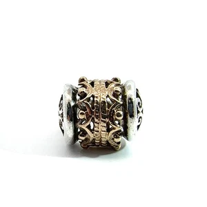 Sterling SIlver and Yellow Gold Design Ring Size 4 - Picture 1 of 8
